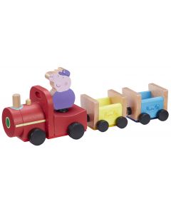 Drewniany pociąg z figurką Świnka Peppa PEP07210 TM Toys