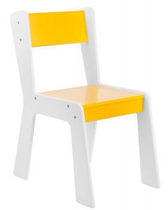 Krzesło drewniane bielone rozmiar 0 żółte