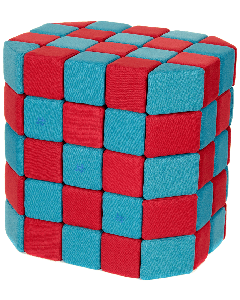 Klocki piankowe magnetyczne Jolly Heap niebiesko-czerwone 100 elementów