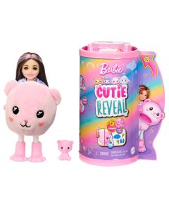 Barbie Cutie Reveal Lalka Chelsea Miś HKR19 Mattel