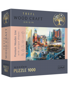 Drewniane puzzle 1000 elementów Nowy Jork - kolaż 20147 Trefl
