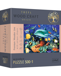 Drewniane puzzle 500+1 elementów Morskie życie 20153 Trefl