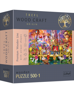 Drewniane puzzle 500+1 elementów Magiczny świat 20156 Trefl