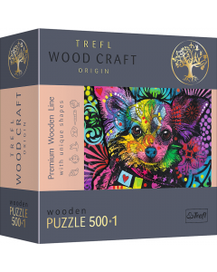 Drewniane puzzle 500+1 elementów Kolorowy szczeniak 20160 Trefl