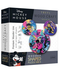 Puzzle drewniane 500 + 5 elementów Kultowa Myszka Mickey 20168 Trefl