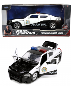Auto metalowe Dodge Charger Police 2006 Szybcy i Wściekli 1:24 Jada