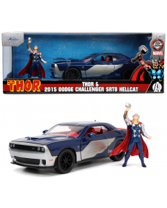 Auto metalowe Dodge Challenger SRT Hellcat z figurką Thora 2015 Marvel 1:24 253225032 Jada
