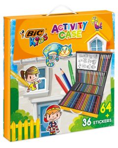 Duży zestaw kreatywny do kolorowania 100 elementów Activity Case Kids Bic