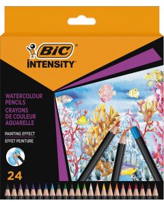 Kredki akwarelowe Intensity 24 kolory BIC