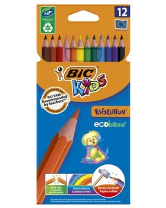 Kredki ołówkowe Kids Evolution 12 kolorów Bic