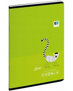 Zeszyt A5 16 kartek linia podwójna dwukolorowa Lemur B&B Kids Tropic Interdruk