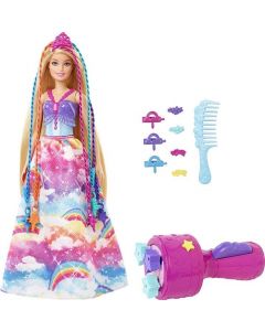 Lalka Barbie Księżniczka Zakręcone pasemka GTG00 Mattel