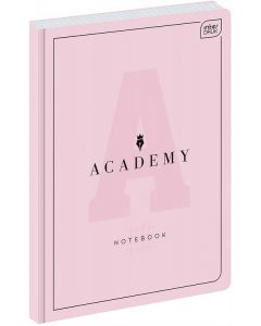 Brulion A5 96 kartek kratka Academy Pastel różowy Interdruk