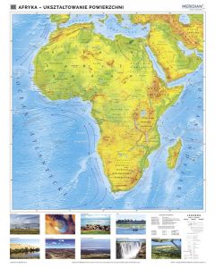 Mapa fizyczna Afryka - ukształtowanie powierzchni
