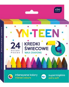 Kredki świecowe 24 kolory YN Teen Interdruk
