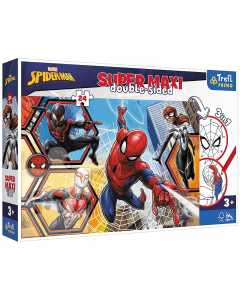 Puzzle 24 elementów Super Maxi Spiderman wyrusza do akcji 41006 Trefl