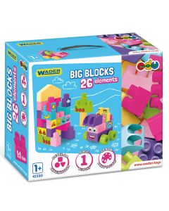 Klocki Big Blocks Pink 26 elementów 41590 Wader