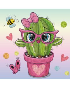 Zestaw kreatywny Haft diamentowy Pretty in pink Cactus 018-DTZ3013 Diamond Dotz