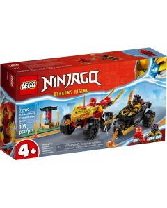 Bitwa samochodowo-motocyklowa między Kaiem a Rasem 71789 Lego Ninjago