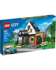 Domek rodzinny i samochód elektryczny 60398 Lego City