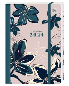 Kalendarz książkowy 2024 B6 192 strony Mat + UV Flower Interdruk