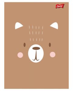 Zeszyt A5 32 kartki kratka Cute Face brązowy Unipap