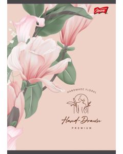 Zeszyt A5 60 kartek kratka Romantic Garden kwiat i liście Unipap