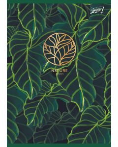 Zeszyt A5 60 kartek kratka Tropical Leaves duże podłużne liście Unipap