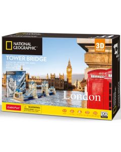 Puzzle 3D National Geographic Tower Bridge 120 elementów 306-20978 Cubic Fun