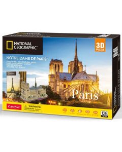 Puzzle 3D National Geographic Notre Dame 128 elementów 306-DS0986 Cubic Fun