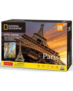 Puzzle 3D National Geographic Paryż 80 elementów 306-DS0998H Cubic Fun