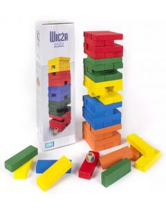 Gra zręcznościowa Wieża Jenga duża kolorowa 32 cm Albi