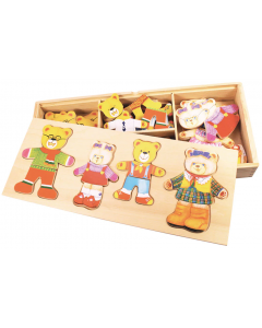 Misiowa rodzinka puzzle drewniane BJ766 Bigjigs Toys