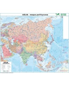 Azja. Mapa ścienna dwustronna - fizyczna / polityczna