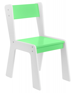 Krzesło drewniane bielone rozmiar 1 zielone