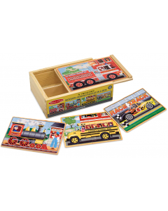 Drewniane puzzle pojazdy w pudełku 13794 Melissa&Doug