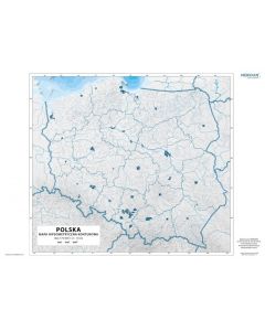 Polska fizyczna z elementami ekologii / mapa hipsometryczna - mapa ścienna