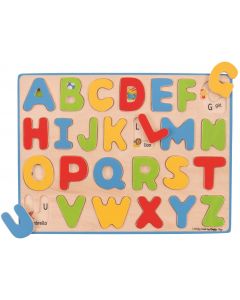 Układanka drewniana Duże literki Alfabetu BJ755 Bigjigs Toys