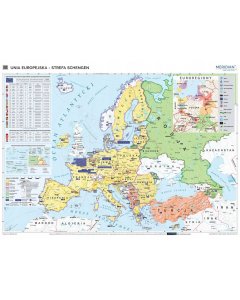 Mapa ścienna Unia Europejska - strefa Schengen