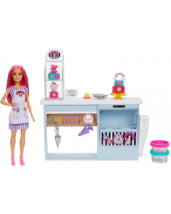 Lalka Barbie zestaw Cukiernia HGB73 Mattel