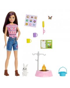 Barbie Kemping Lalka Skipper i Króliczek HDF71 Mattel