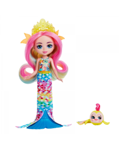 Enchantimals Lalka Ryba Rainey Rainbow Fish + figurka Flo HCF68 Mattel