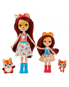 Enchantimals Lalki siostry Felicity i Feana Fox HCF81 Mattel