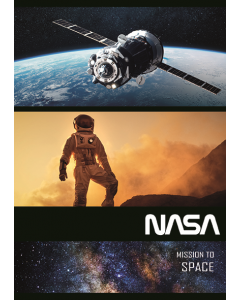 Zeszyt A5 32 kartki linia podwójna dwukolorowa Misja NASA Unipap