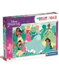 Puzzle 104 elementy Maxi Supercolor Disney Princess 23767 Clementoni