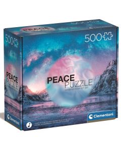 Puzzle 500 elementów Peace Collection Light Blue 35116 Clementoni