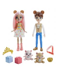 Enchantimals Królewskie Lalki Braylee i Bannon Bear Niedźwiadki GYJ07 Mattel
