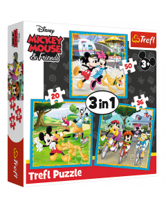 Puzzle 3w1 Myszka Miki z przyjaciółmi 34846 Trefl