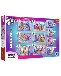 Puzzle 10w1 Lśniące Kucyki Pony 90389 Trefl