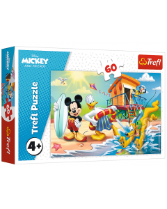 Puzzle 60 elementów Ciekawy dzień Mikiego i przyjaciół 17359 Trefl